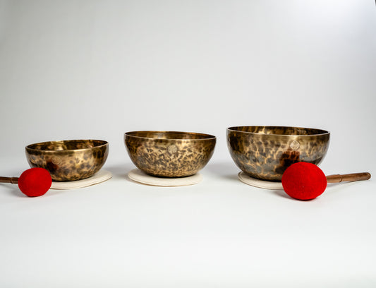 Vollmond-Klangschalen-Set – Herzklang · Gefühlsklang · Lebensklang