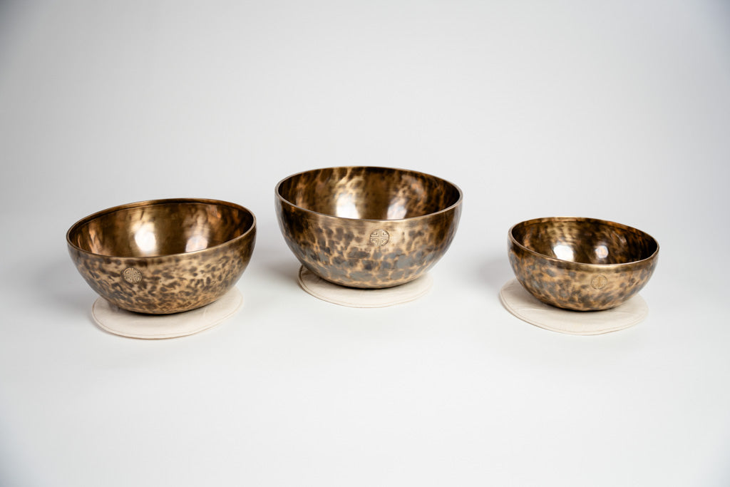 Vollmond-Klangschalen-Set – Herzklang · Gefühlsklang · Lebensklang