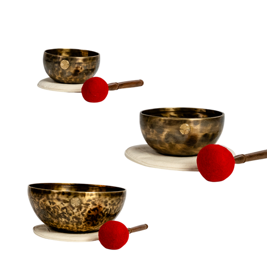Vollmond-Klangschalen-Set – Herzklang · Gefühlsklang · Lebensklang